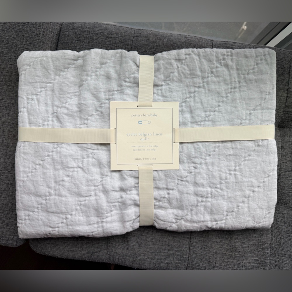 Pottery Barn Linen Quilted Bedding